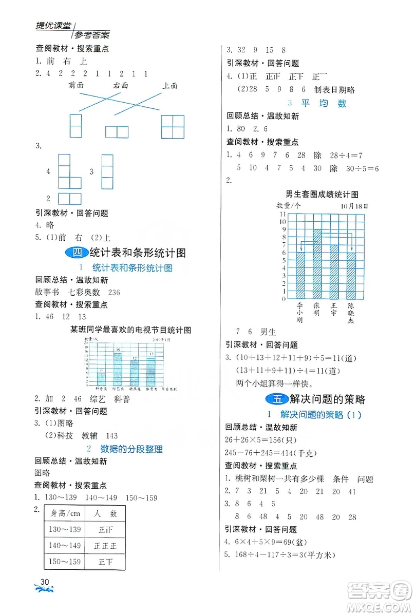 江蘇人民出版社2019實(shí)驗(yàn)班提優(yōu)課堂預(yù)習(xí)與反饋四年級(jí)數(shù)學(xué)上冊(cè)江蘇教育版JSJY答案