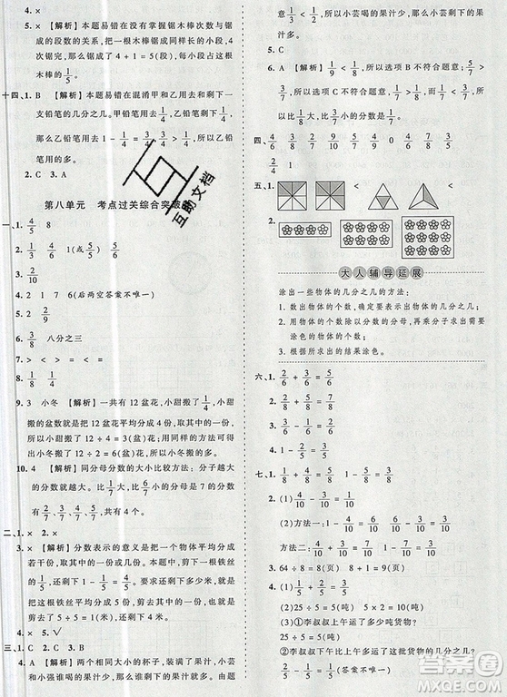 江西人民出版社2019年王朝霞考點(diǎn)梳理時(shí)習(xí)卷三年級(jí)數(shù)學(xué)上冊(cè)人教版答案