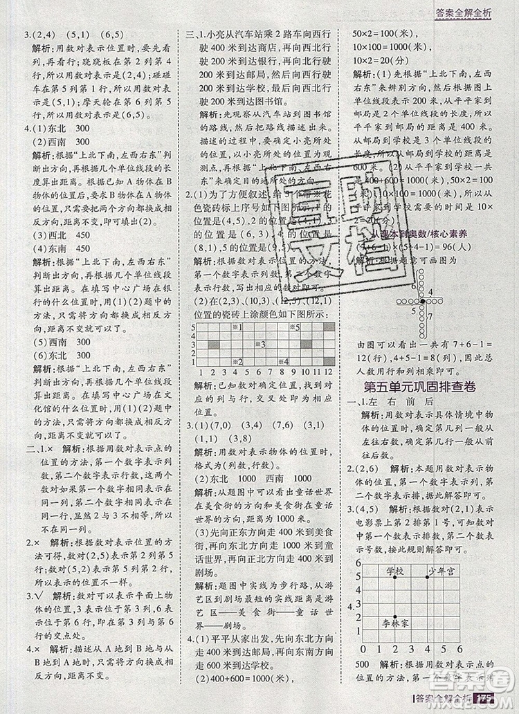 2019年考點(diǎn)集訓(xùn)與滿分備考四年級數(shù)學(xué)上冊北京版答案