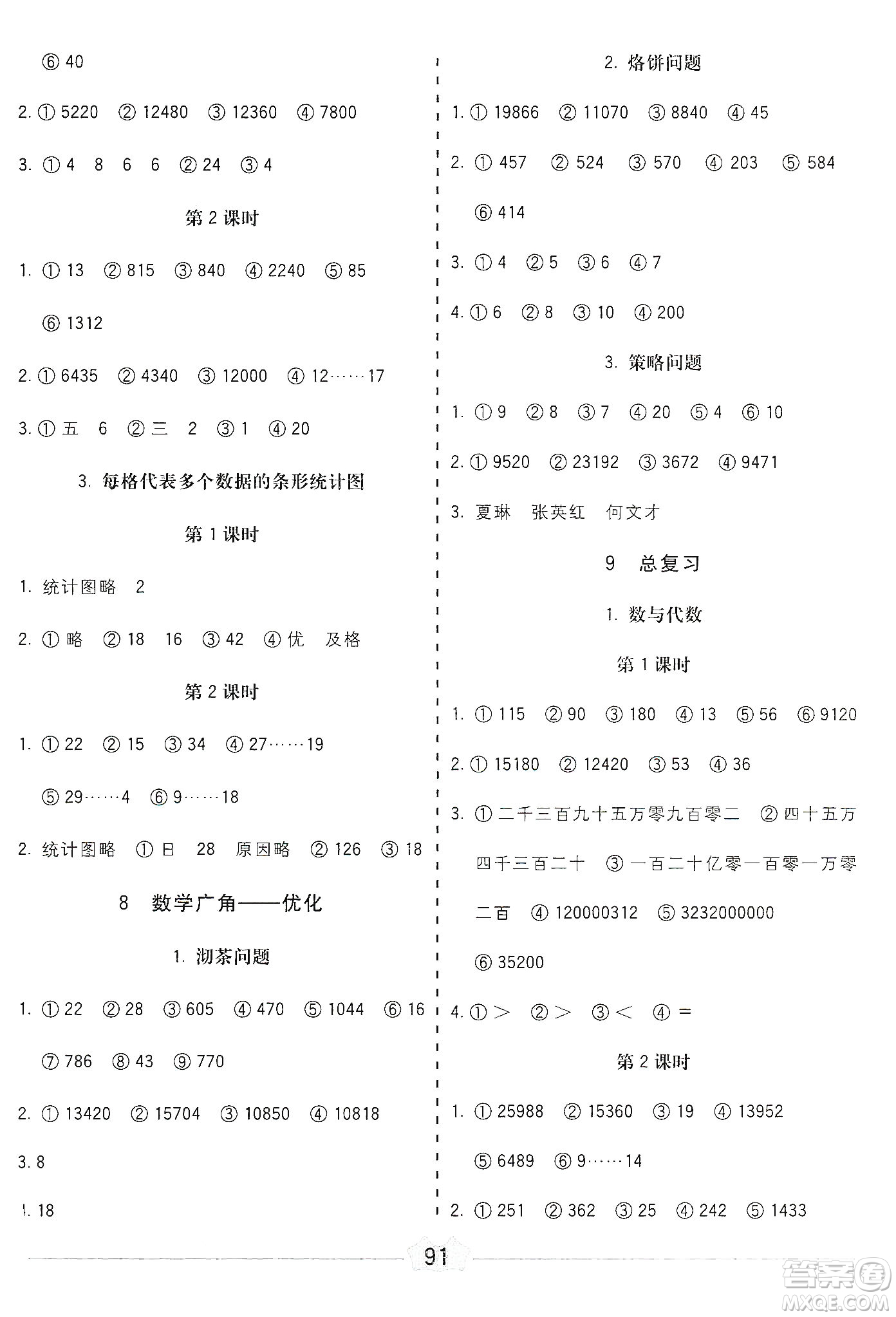 河北大學(xué)出版社2019五E口算題卡四年級(jí)上冊(cè)人教版答案