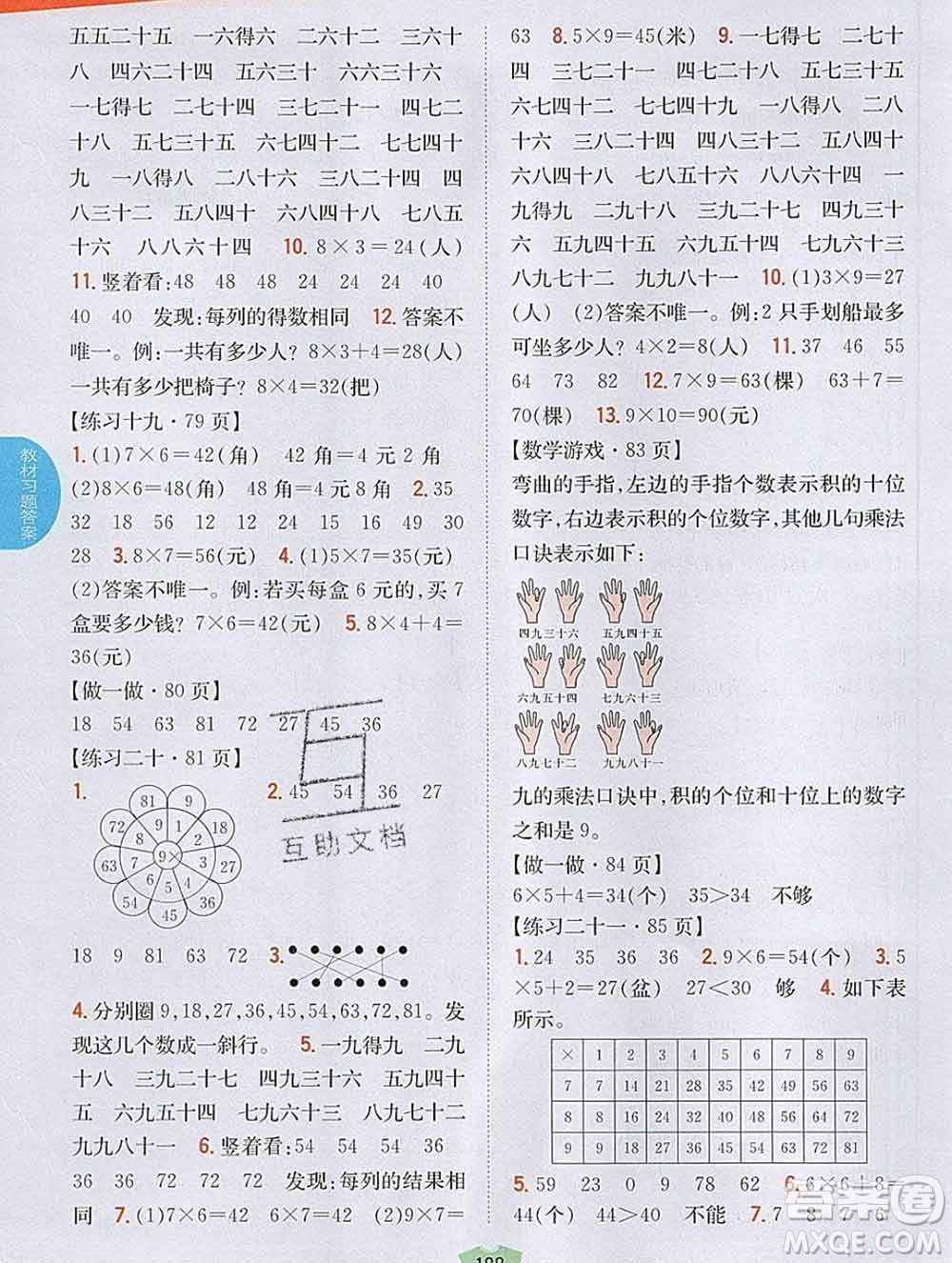 吉林人民出版社2019年小學(xué)教材全解讀二年級(jí)數(shù)學(xué)上冊(cè)人教版答案