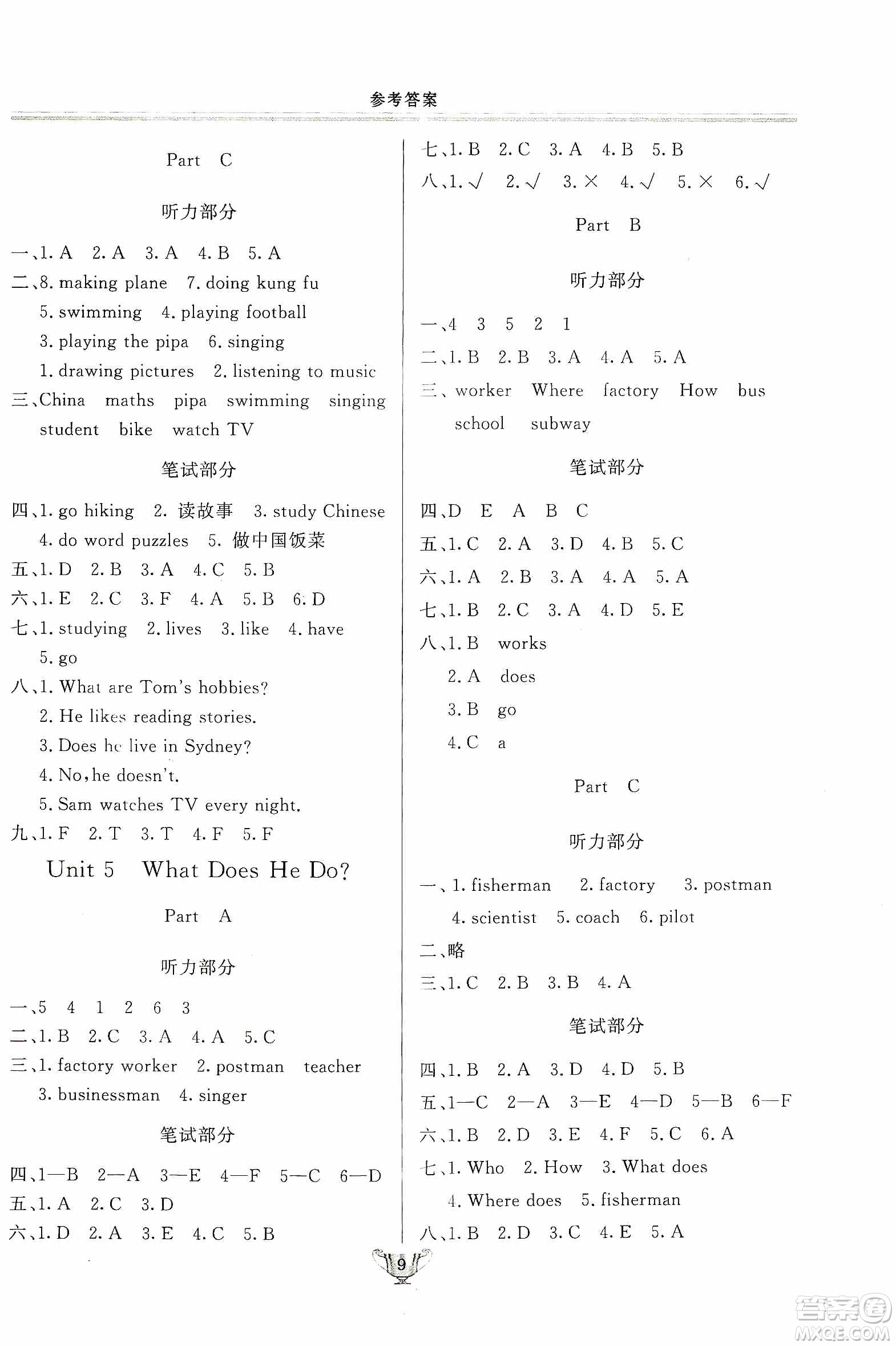 陜西人民出版社2019實(shí)驗(yàn)教材新學(xué)案五年級(jí)上冊(cè)數(shù)學(xué)人教版答案