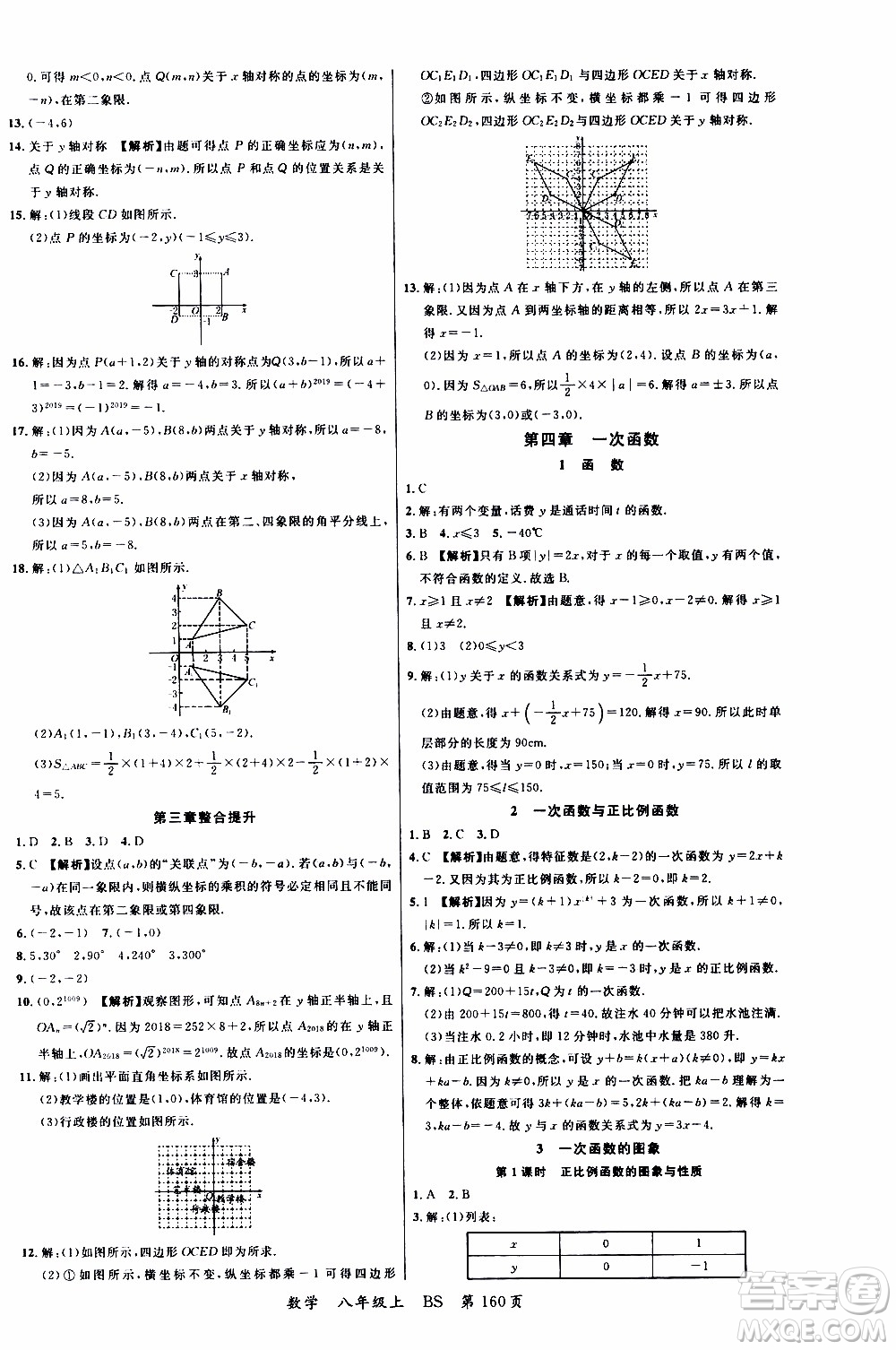 2019品至教育一線課堂數(shù)學(xué)八年級(jí)上冊(cè)BS北師版參考答案