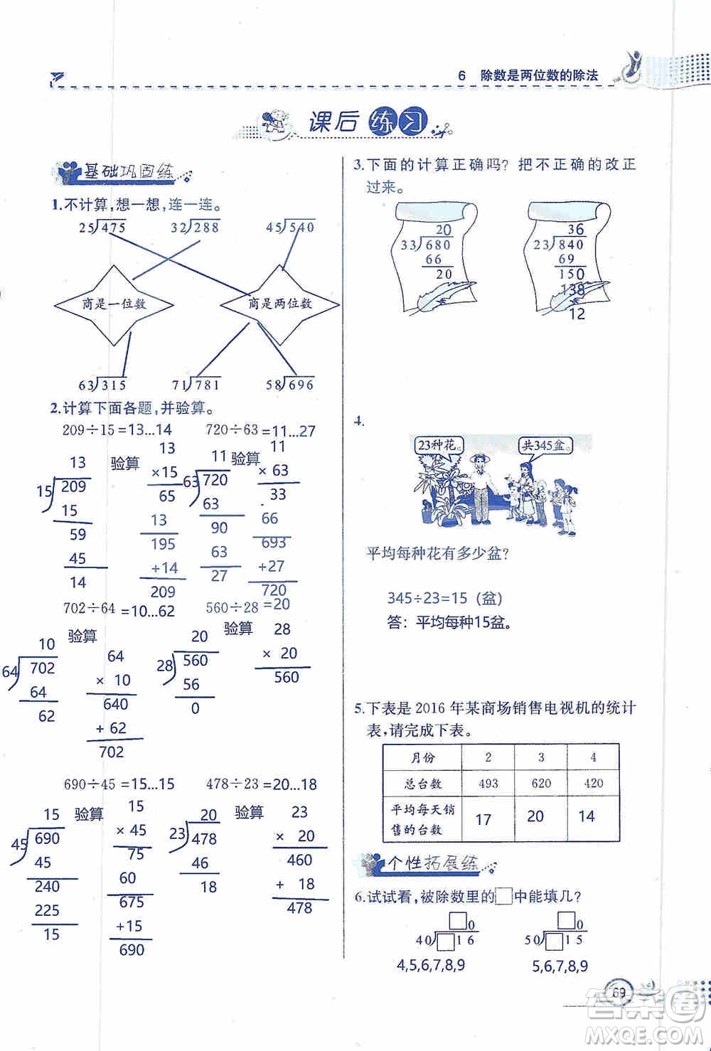 云南科技出版社2019創(chuàng)新成功學習同步導學同步解析與測評數(shù)學四年級上冊人教版答案