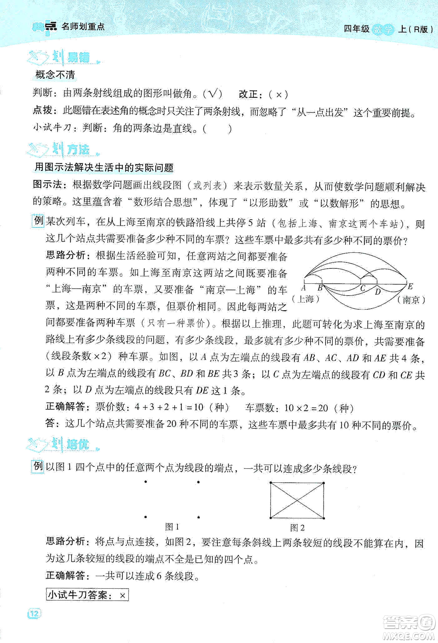 2019典中點名師劃重點四年級數(shù)學上冊人教版答案