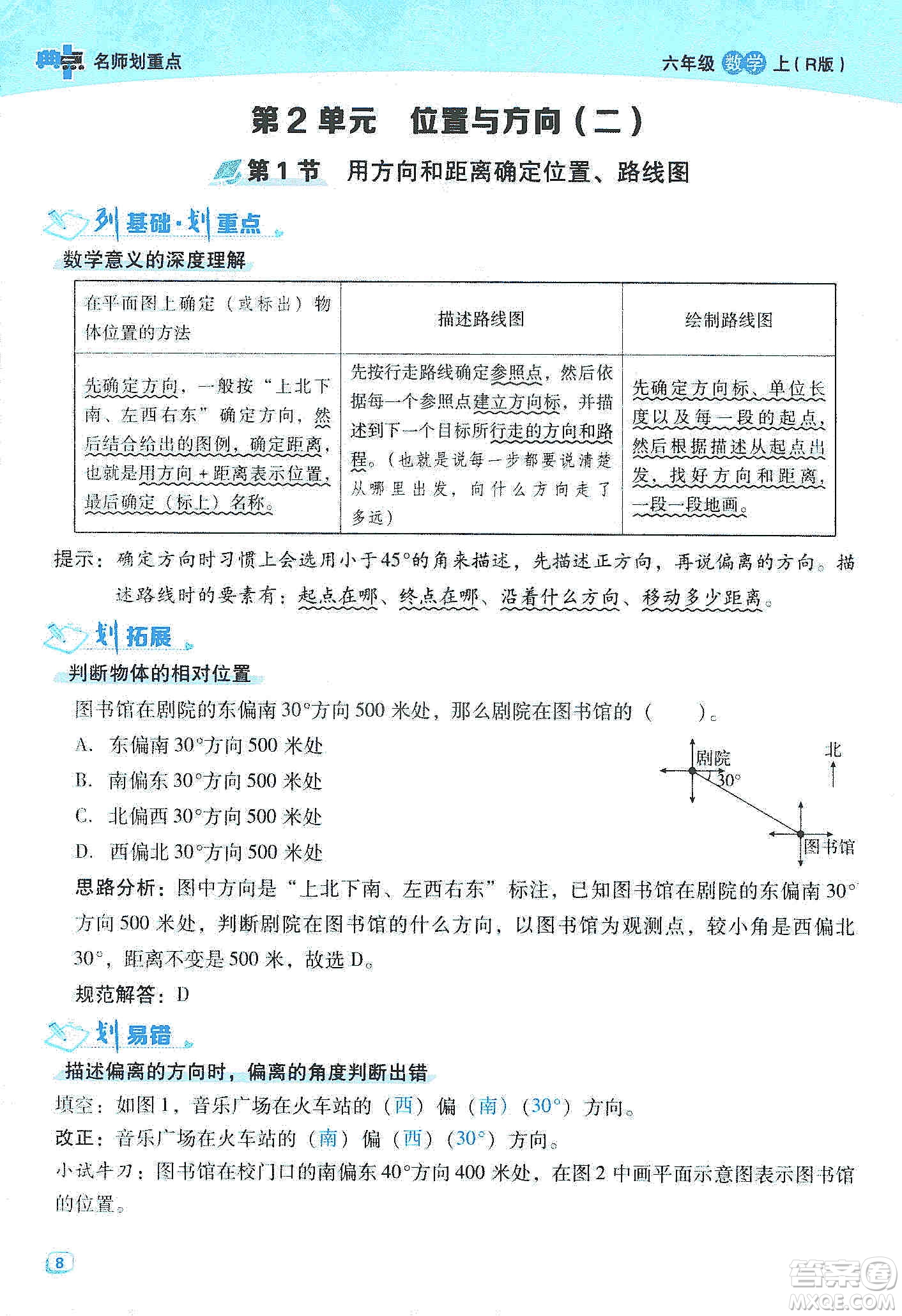 2019典中點(diǎn)名師劃重點(diǎn)六年級數(shù)學(xué)上冊人教版答案