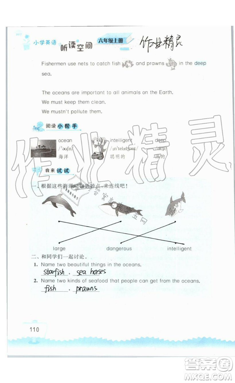 2019秋小學(xué)英語(yǔ)聽(tīng)讀空間六年級(jí)上冊(cè)蘇教譯林版參考答案