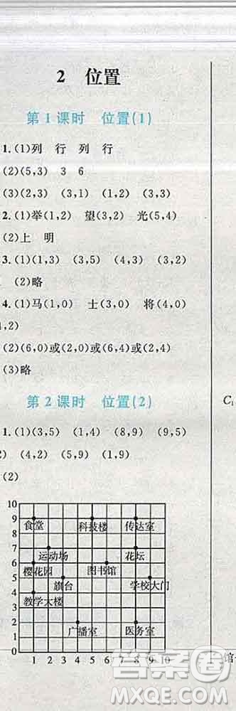 2019年小學(xué)同步考優(yōu)化設(shè)計(jì)小超人作業(yè)本五年級(jí)數(shù)學(xué)上冊(cè)人教版答案