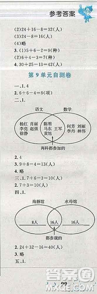 2019年小學(xué)同步考優(yōu)化設(shè)計小超人作業(yè)本三年級數(shù)學(xué)上冊人教版答案