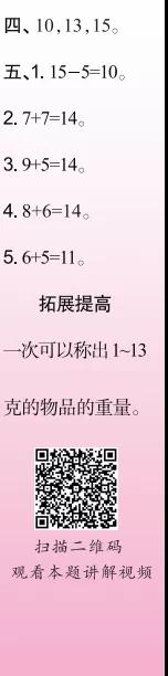 2019-2020時代學(xué)習(xí)報數(shù)學(xué)周刊一年級蘇教版第17期-第20期答案