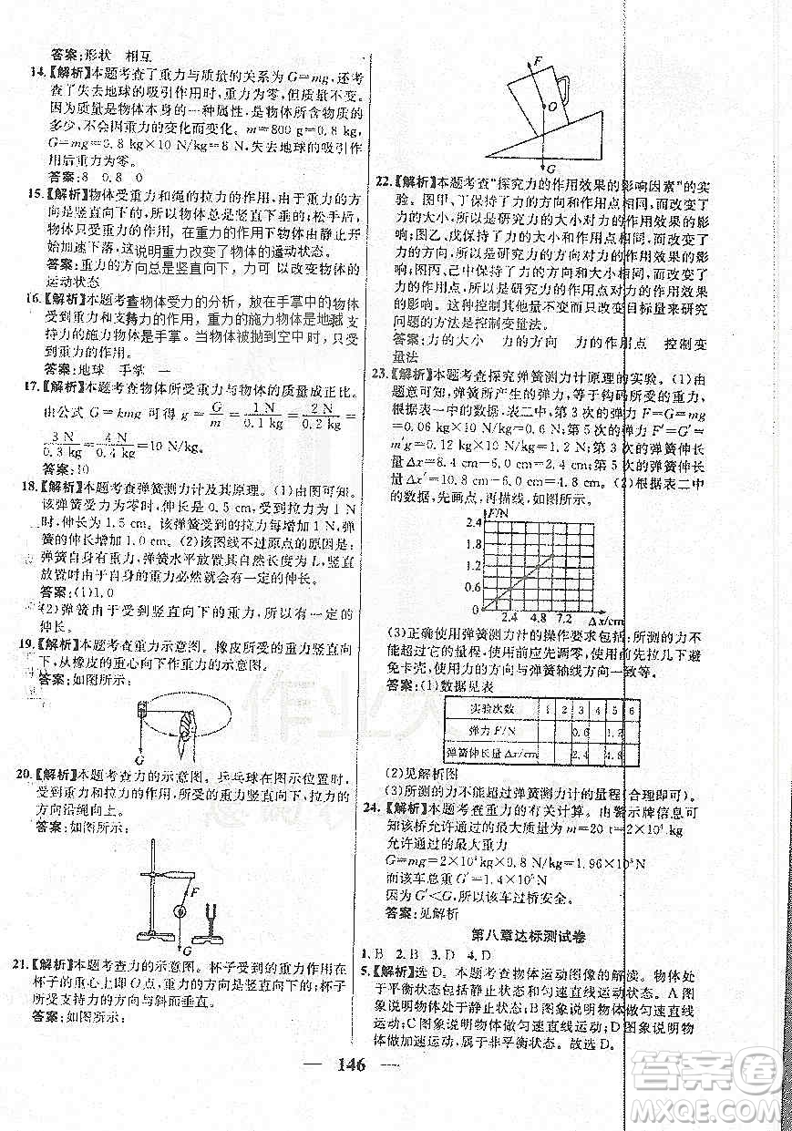 吉林教育出版社2019學(xué)霸刷題王八年級物理上冊人教版答案