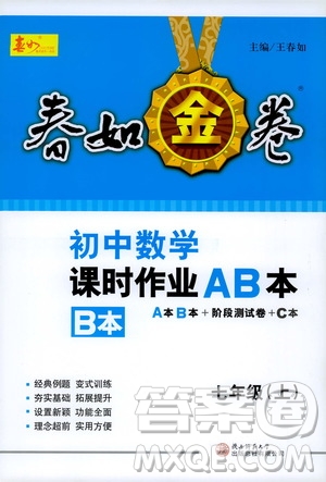 春如金卷2019初中數(shù)學(xué)課時(shí)作業(yè)AB本七年級(jí)上冊(cè)B本答案