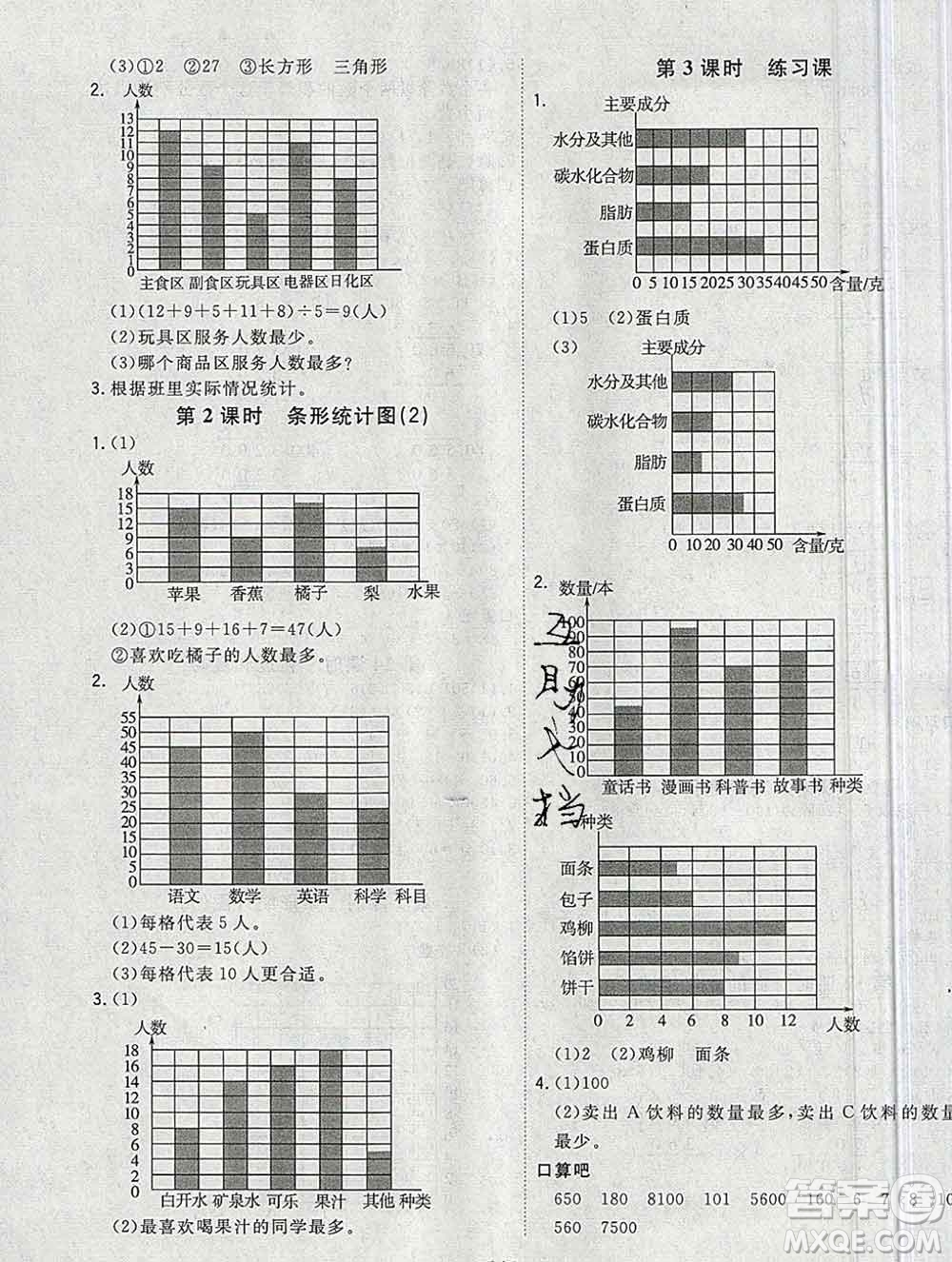 浙江大學(xué)出版社2019課時特訓(xùn)優(yōu)化作業(yè)本四年級數(shù)學(xué)上冊人教版答案