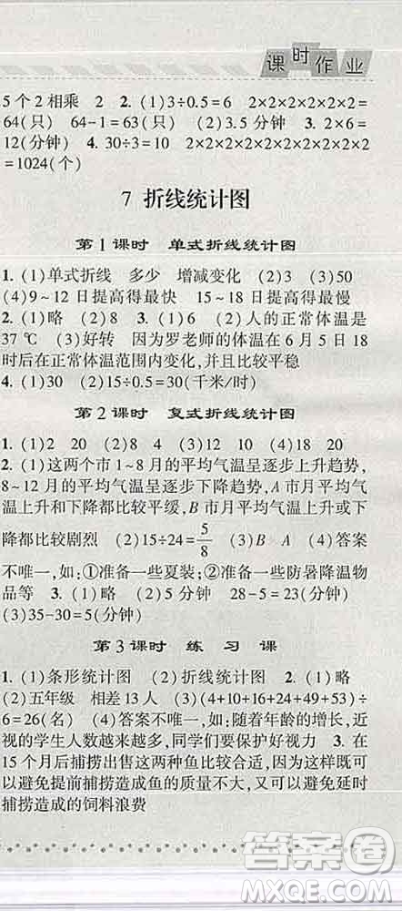 寧夏人民教育出版社2020春經(jīng)綸學(xué)典課時(shí)作業(yè)五年級(jí)數(shù)學(xué)下冊(cè)人教版答案