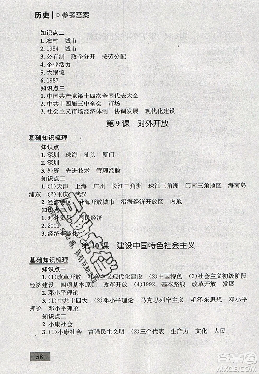 志鴻優(yōu)化系列叢書(shū)2020初中同步學(xué)考優(yōu)化設(shè)計(jì)八年級(jí)歷史下冊(cè)人教版答案