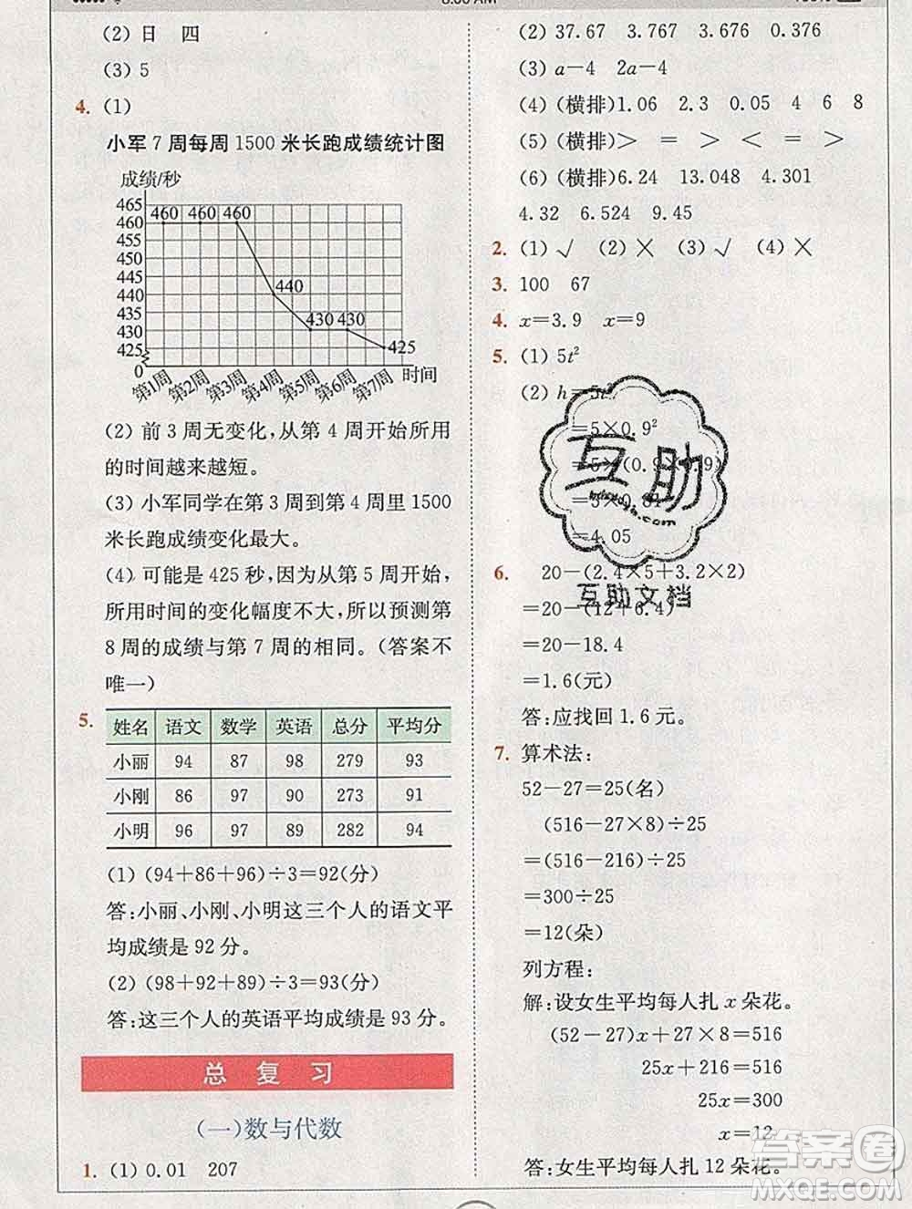 2020春全易通小學(xué)數(shù)學(xué)四年級下冊北師版答案