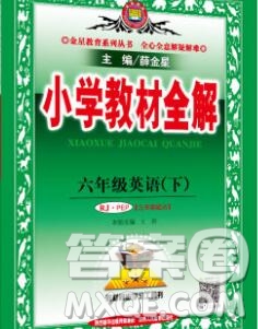 2020春小學(xué)教材全解六年級(jí)英語(yǔ)下冊(cè)人教版三起答案