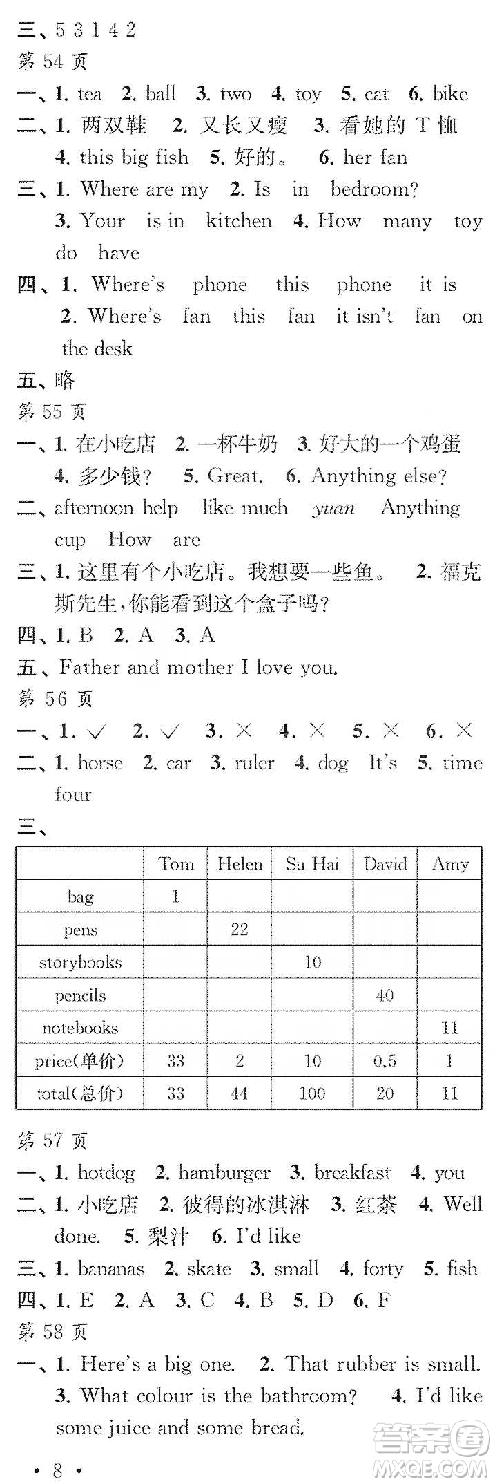 江蘇鳳凰教育出版社2020快樂寒假每一天小學(xué)四年級(jí)答案