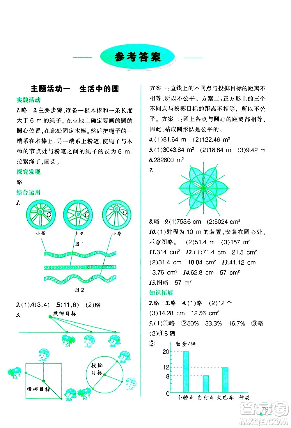 遼寧師范大學(xué)出版社2020年寒假樂園六年級數(shù)學(xué)北師版參考答案