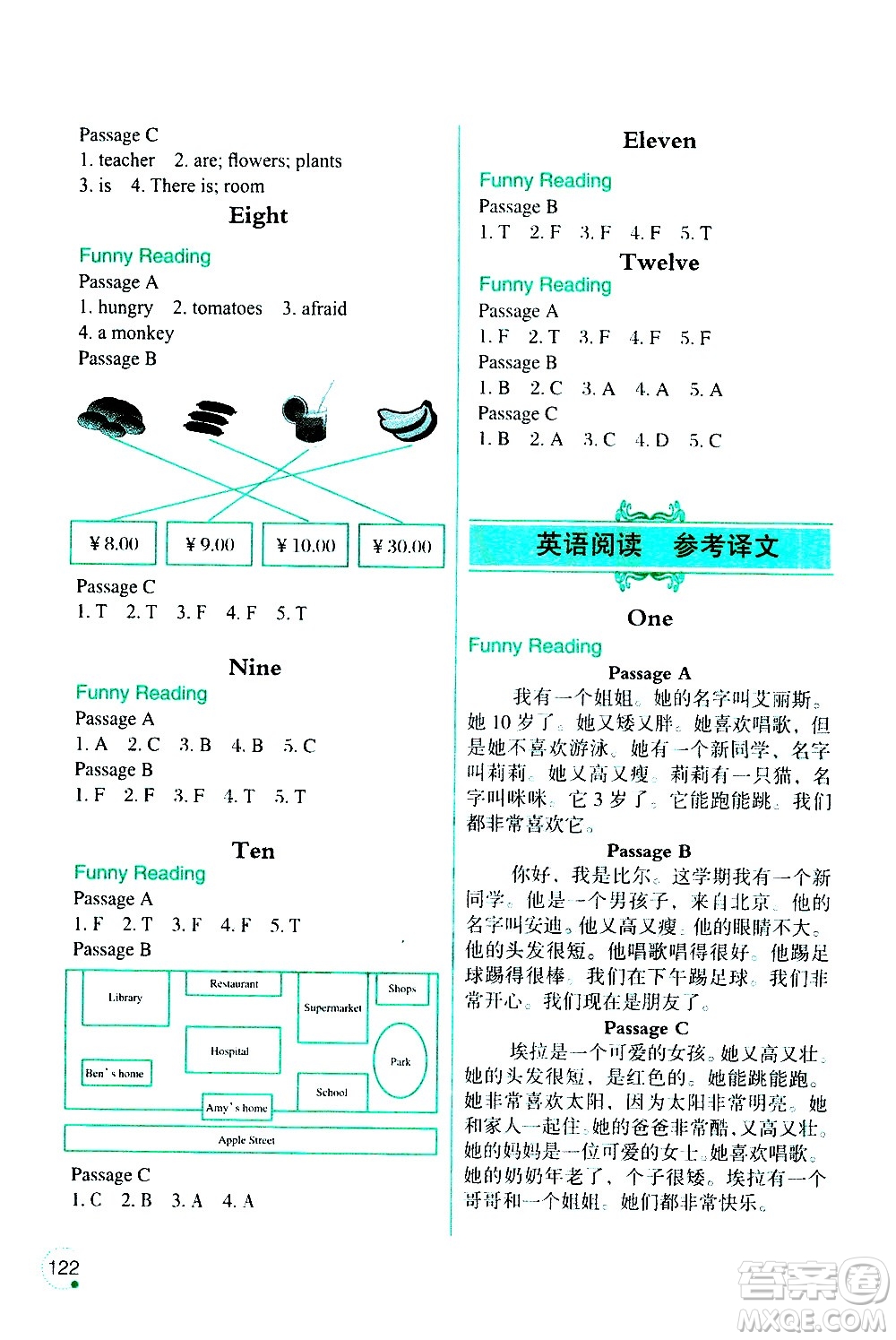 遼寧師范大學(xué)出版社2020年3年級起點(diǎn)寒假樂園四年級英語SY沈陽專版參考答案