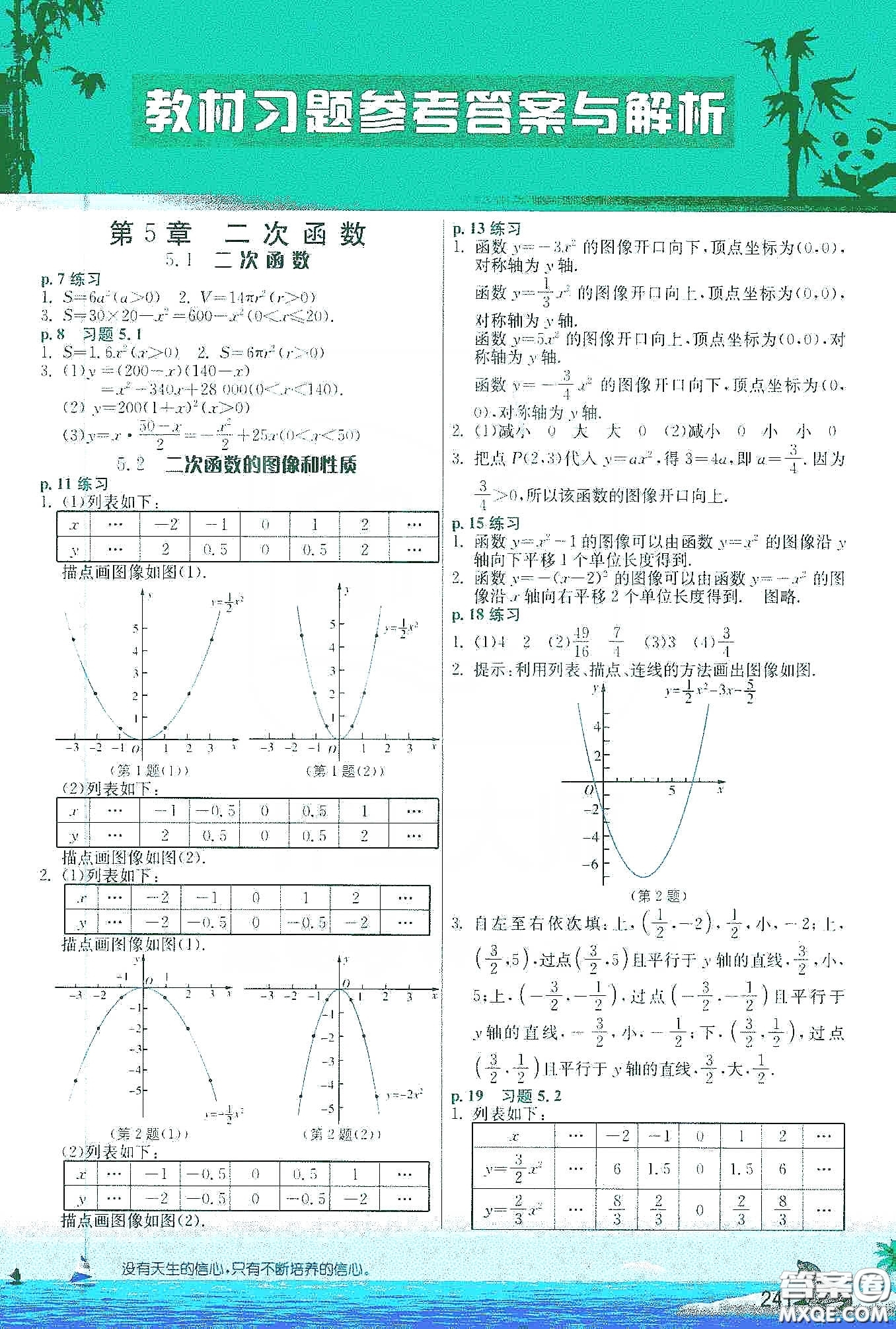 江蘇鳳凰科學(xué)出版社2020義務(wù)教育教科書(shū)九年級(jí)數(shù)學(xué)下冊(cè)蘇科版教材習(xí)題答案