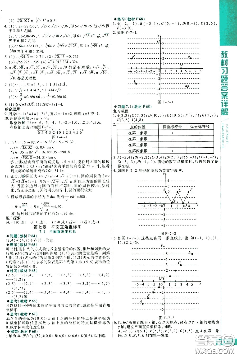 2020年萬向思維倍速學(xué)習(xí)法七年級數(shù)學(xué)下人教版參考答案