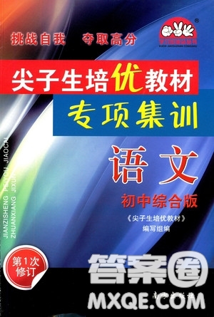 南方出版社2020年尖子生培優(yōu)教材專項(xiàng)集訓(xùn)語(yǔ)文初中綜合版參考答案