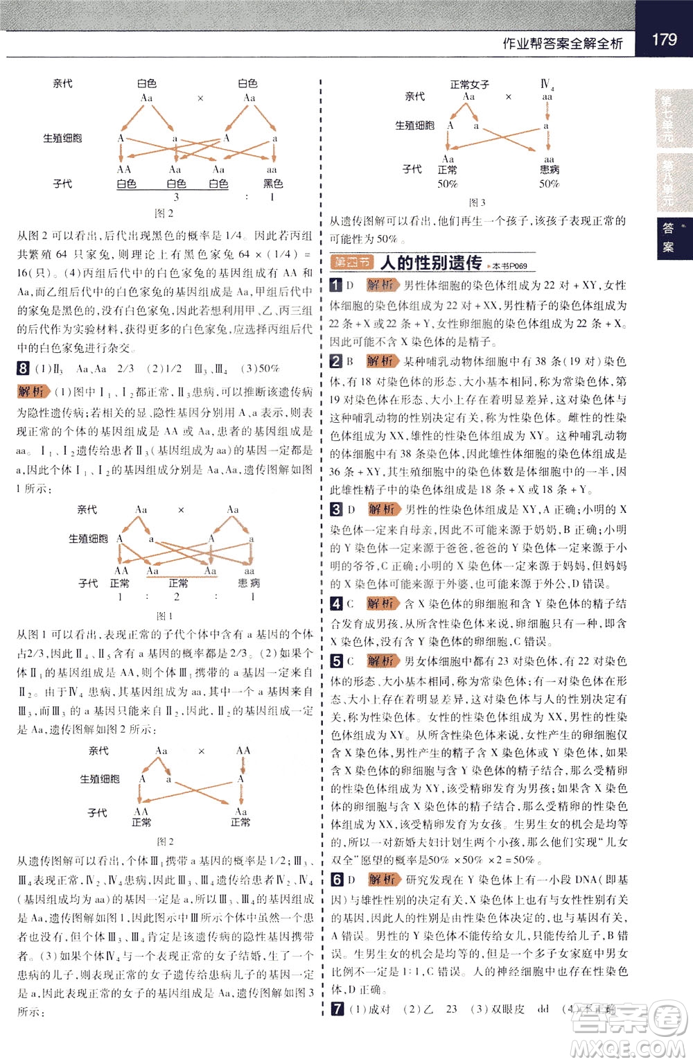 2020年教材幫初中生物八年級(jí)下冊(cè)RJ人教版參考答案