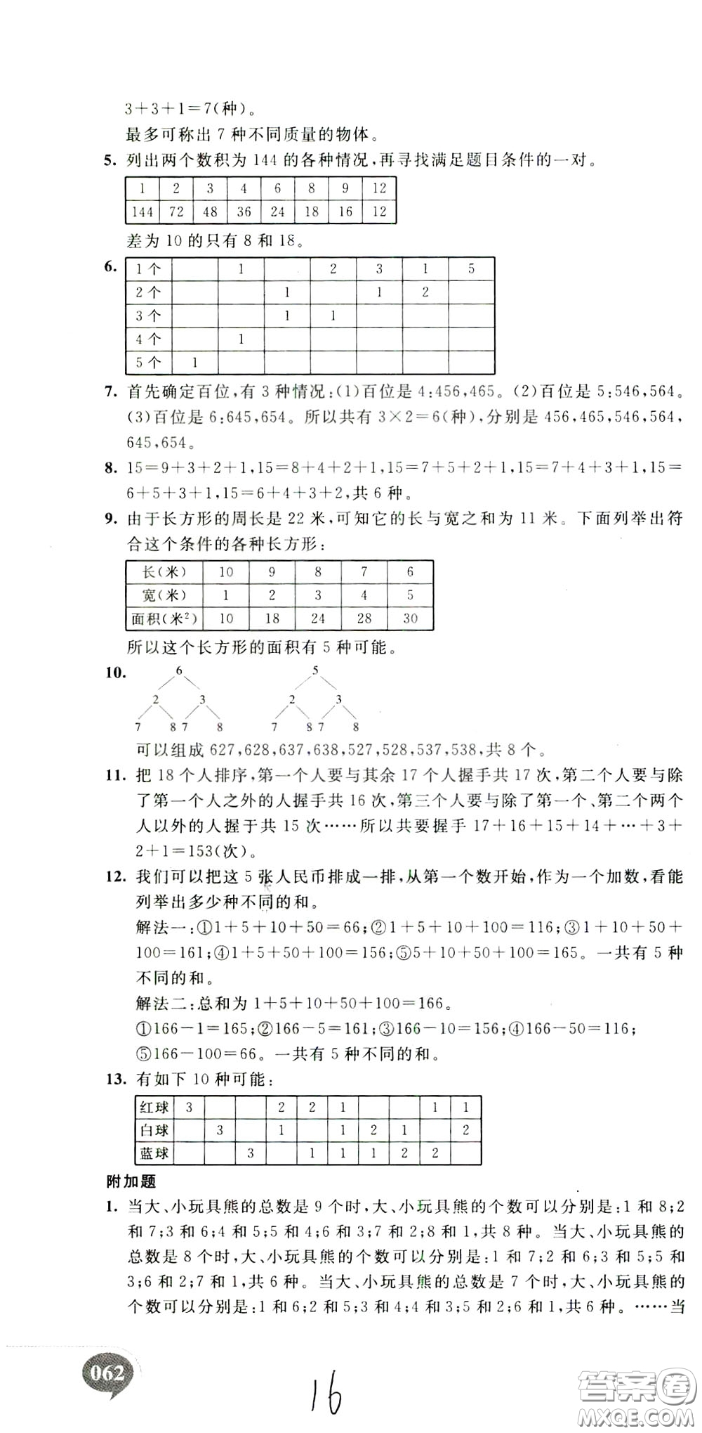 2020年小學(xué)奧數(shù)典型題舉一反三沖刺100分測評卷三年級參考答案