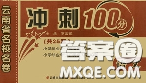 2020年云南省名校名卷小學(xué)畢業(yè)沖刺100分語文參考答案