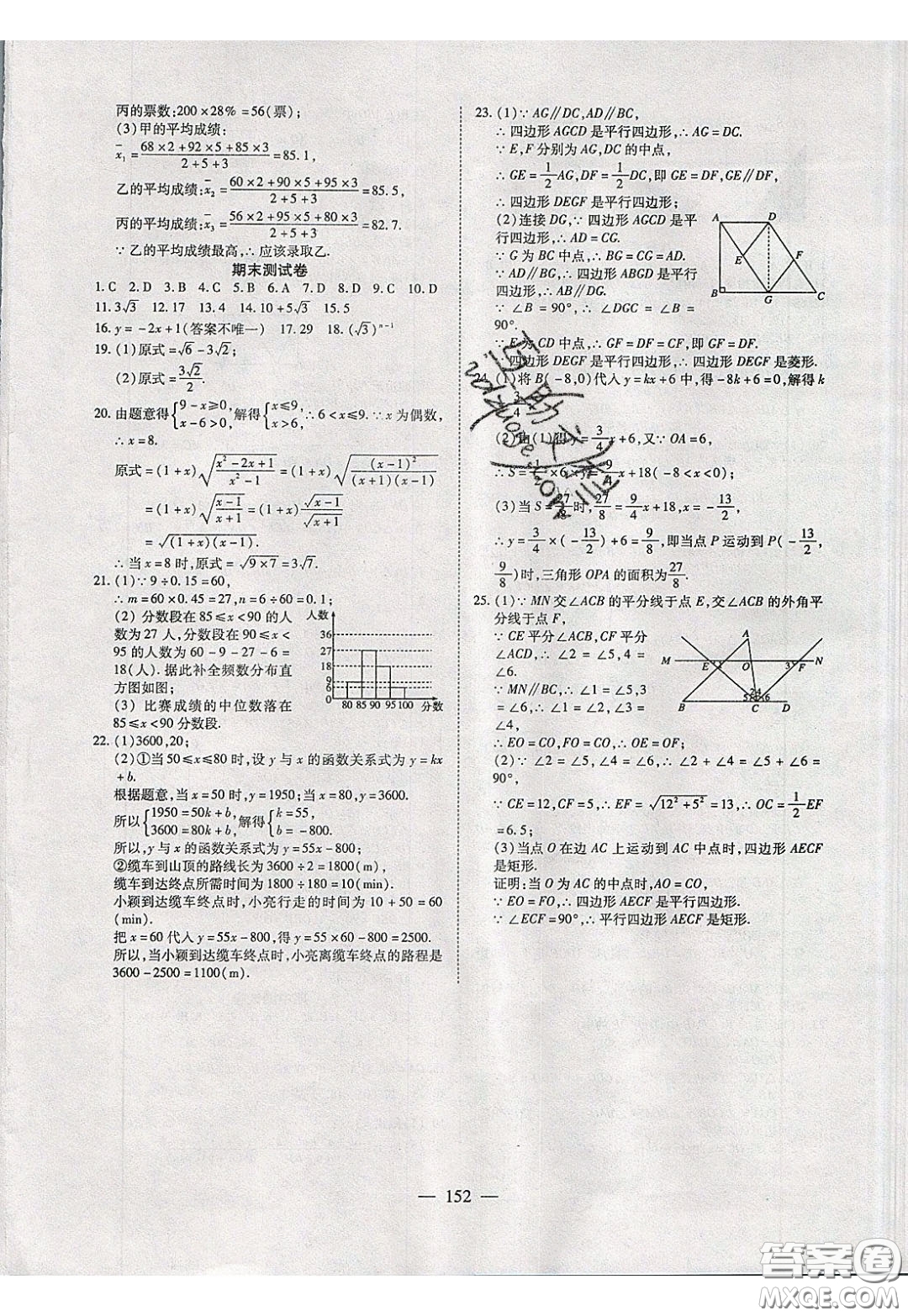 2020年有效課堂課時導(dǎo)學(xué)案八年級下冊數(shù)學(xué)人教版參考答案