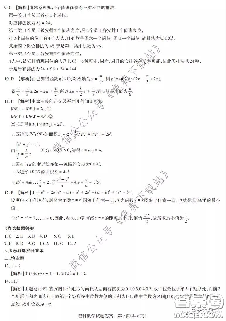 山西省2020年2月高三開學(xué)摸底考試?yán)砜茢?shù)學(xué)試題及答案