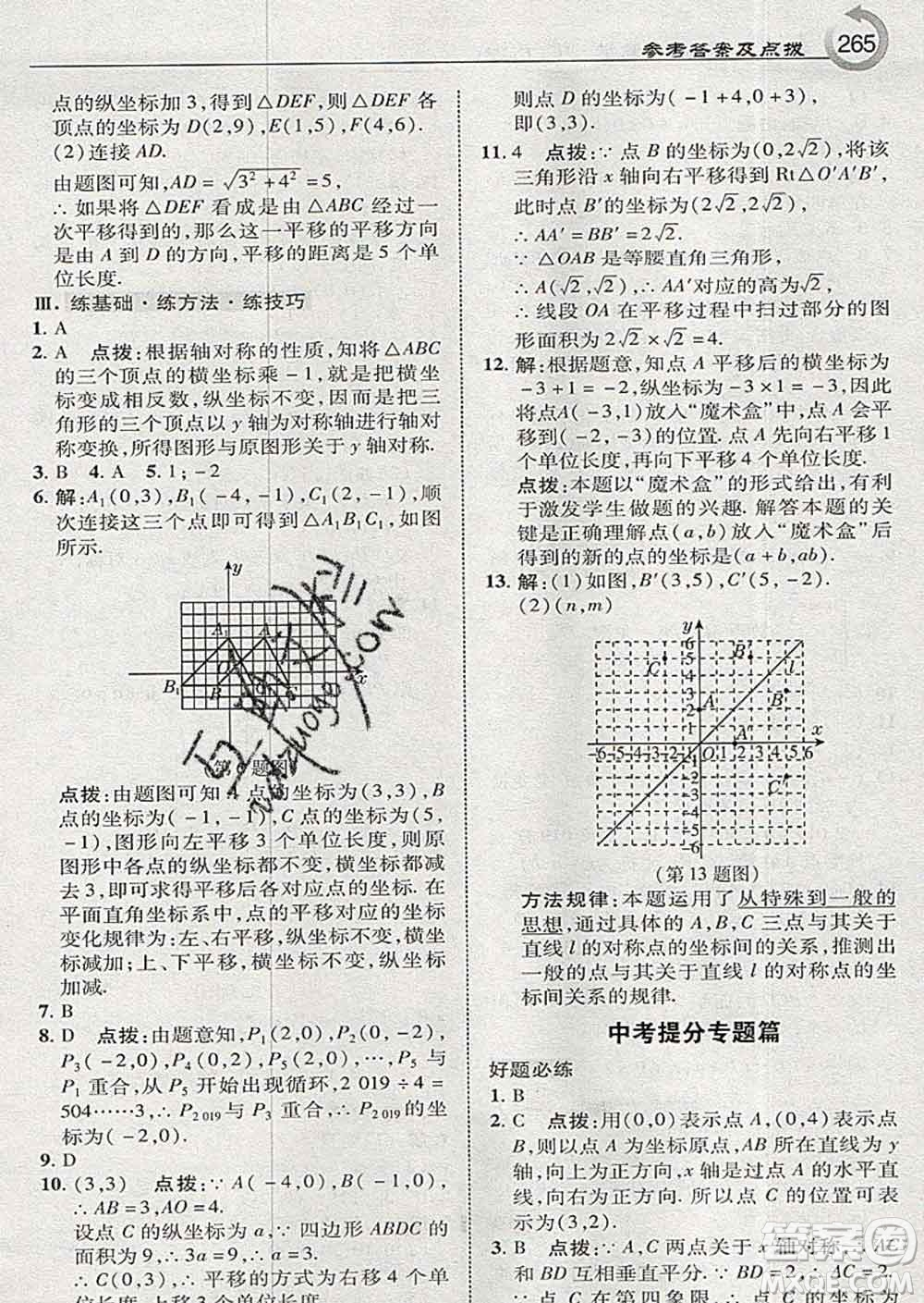 吉林教育出版社2020春特高級(jí)教師點(diǎn)撥八年級(jí)數(shù)學(xué)下冊(cè)湘教版答案