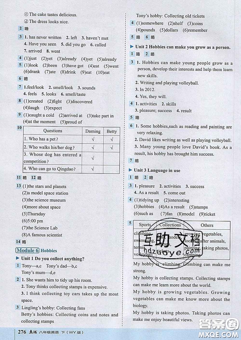 吉林教育出版社2020春特高級(jí)教師點(diǎn)撥八年級(jí)英語(yǔ)下冊(cè)外研版答案