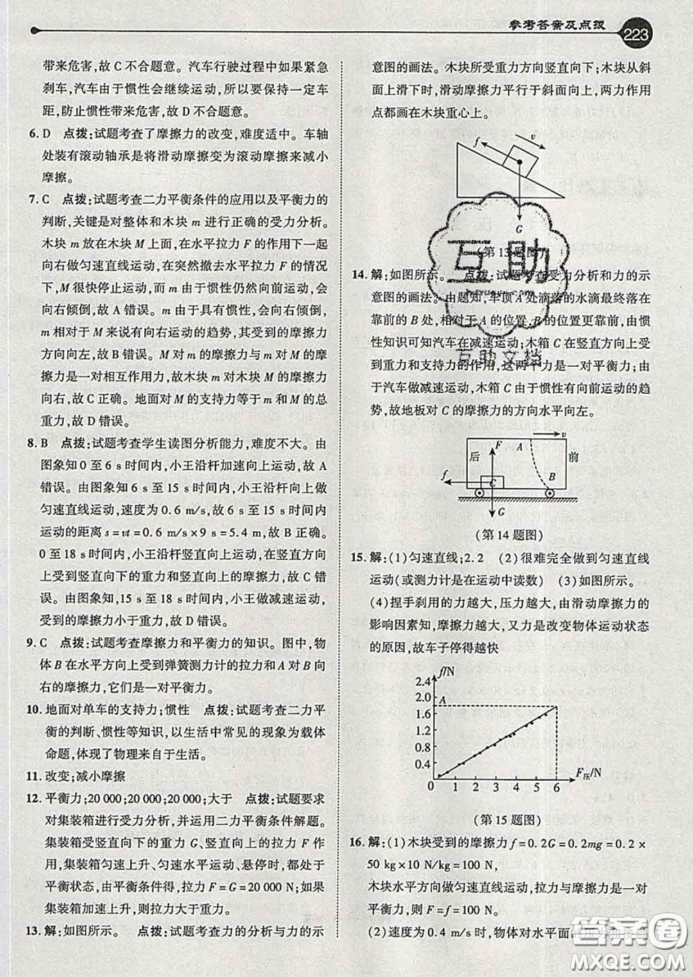 吉林教育出版社2020春特高級教師點(diǎn)撥八年級物理下冊人教版答案