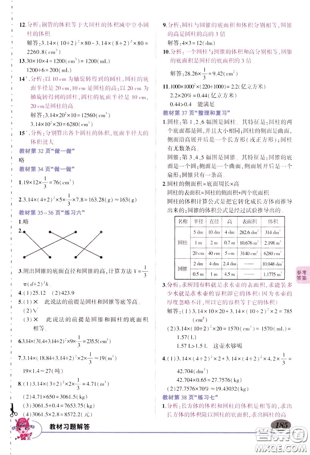 黃岡狀元成才路2020年?duì)钤笳n堂好學(xué)案六年級(jí)下冊(cè)數(shù)學(xué)人教版參考答案