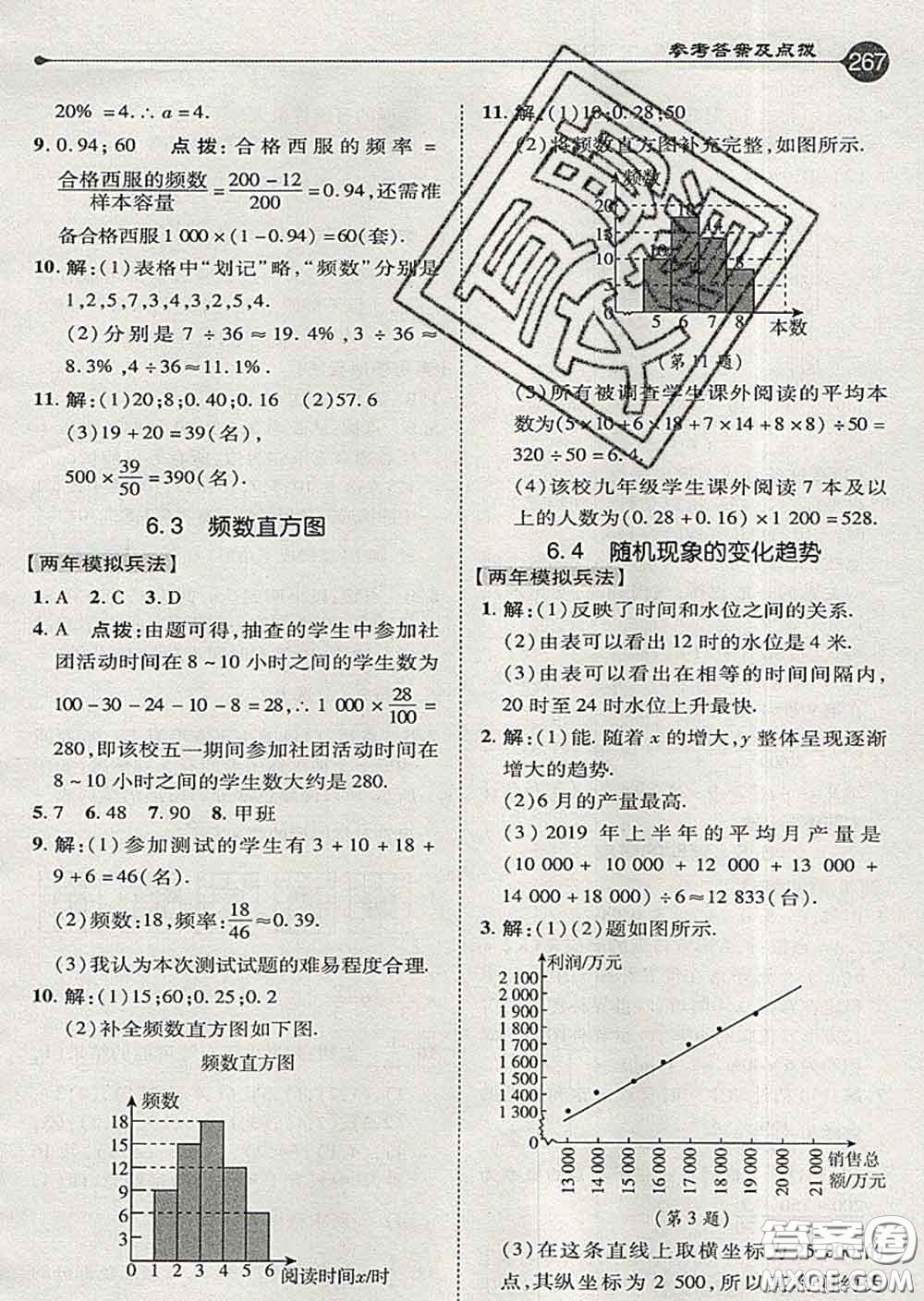 吉林教育出版社2020春特高級(jí)教師點(diǎn)撥九年級(jí)數(shù)學(xué)下冊(cè)青島版答案