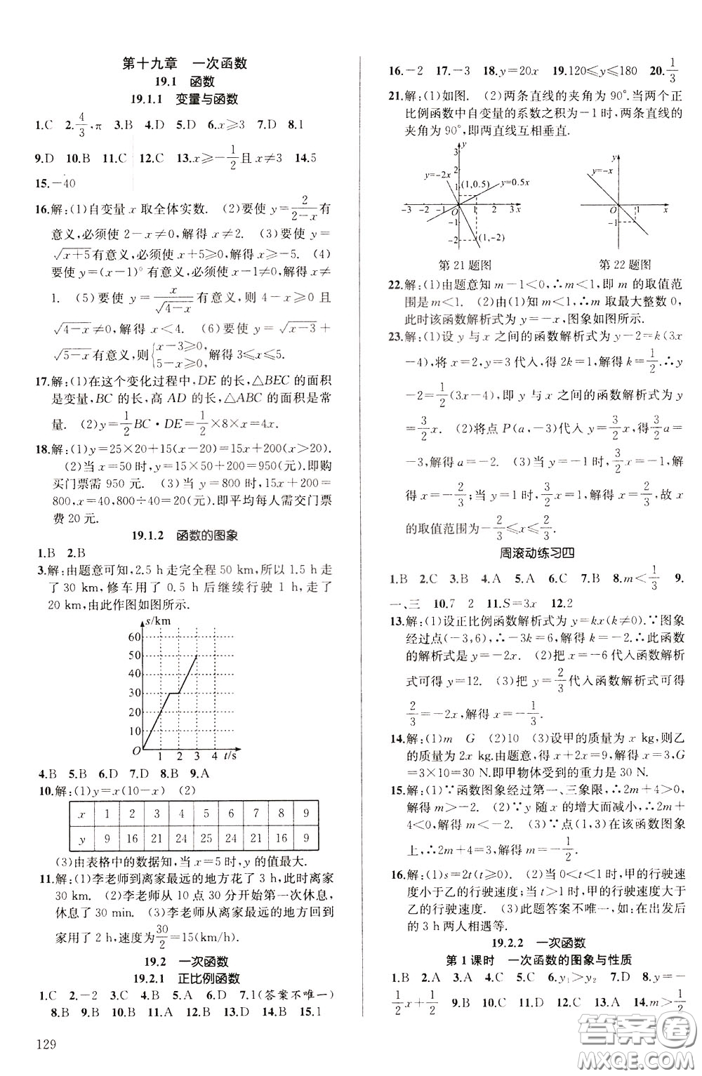 2020年原創(chuàng)講練測課優(yōu)新突破數(shù)學(xué)八年級下RJ人教版參考答案