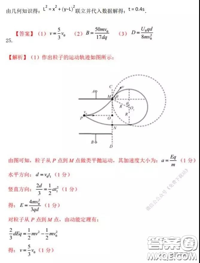 2020年河南省實驗中學(xué)高三假期自主測試?yán)砜凭C合試題及答案