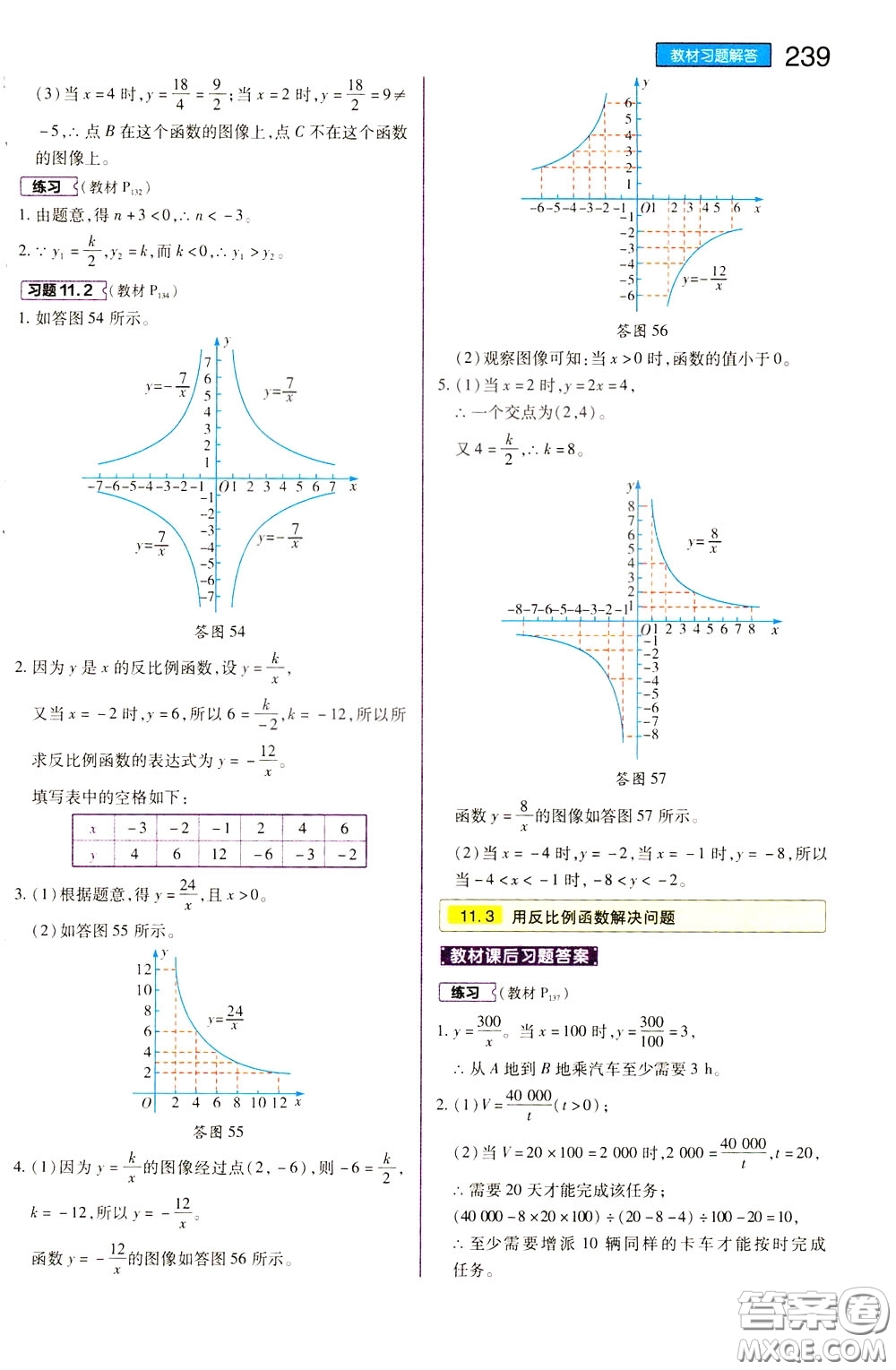 2020年王后雄初中教材完全解讀八年級(jí)下冊(cè)數(shù)學(xué)SKSX蘇科版參考答案