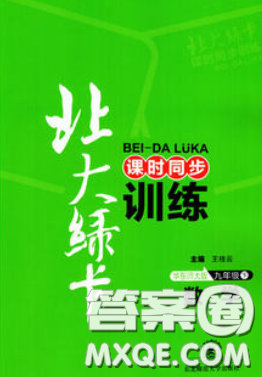 東北師范大學(xué)出版社2020北大綠卡課時(shí)同步講練九年級(jí)數(shù)學(xué)下冊(cè)華東師大版答案