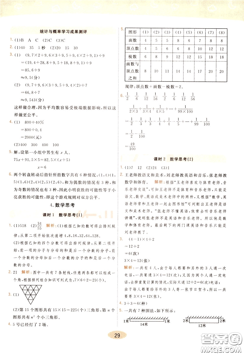 2020年黃岡同步練一日一練數(shù)學6年級下冊RJ人教版參考答案