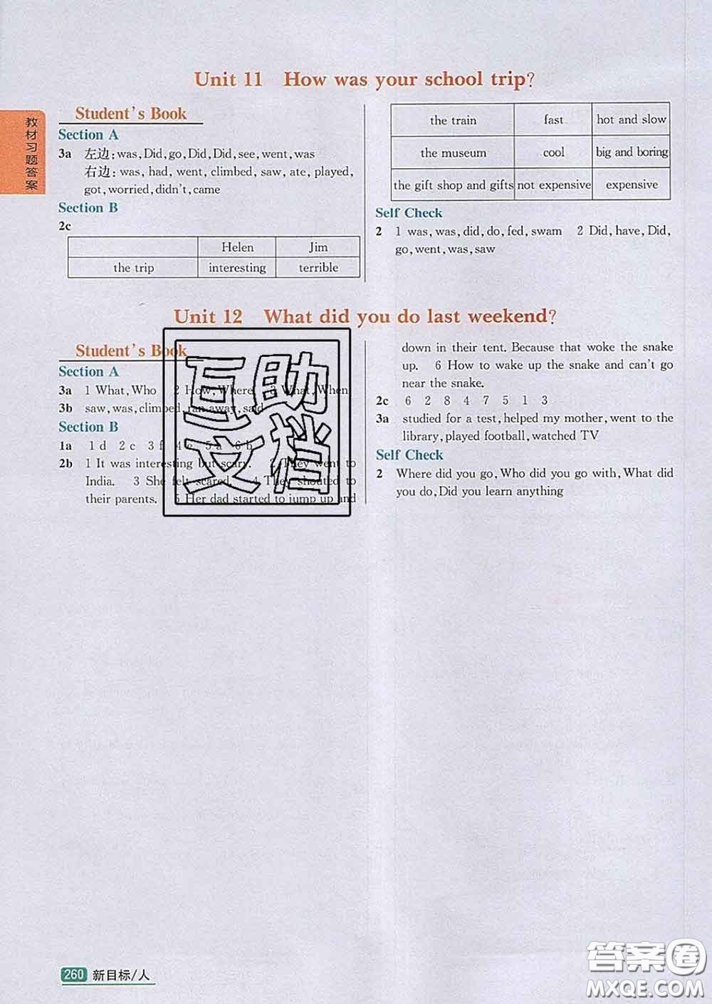 吉林人民出版社2020春尖子生學(xué)案七年級(jí)英語下冊(cè)人教版答案