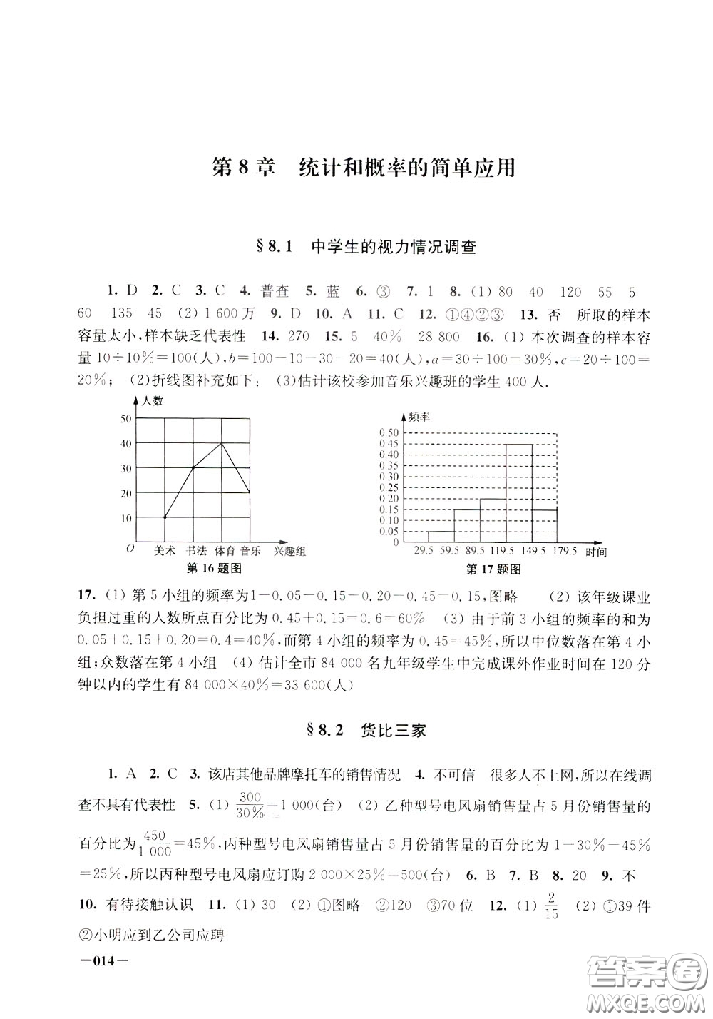 2020年課堂追蹤九年級(jí)下冊(cè)數(shù)學(xué)參考答案