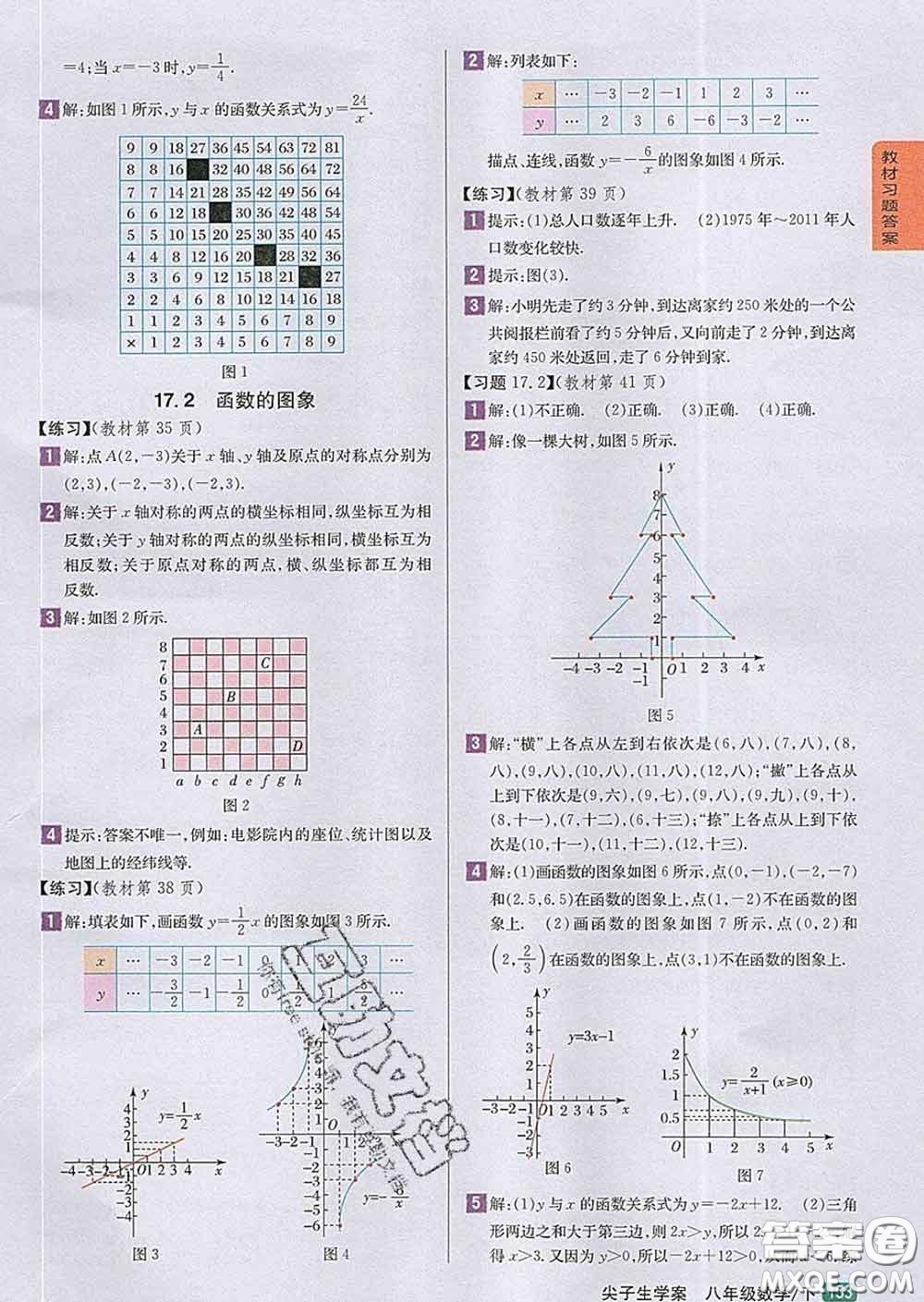 吉林人民出版社2020春尖子生學(xué)案八年級數(shù)學(xué)下冊北師版答案