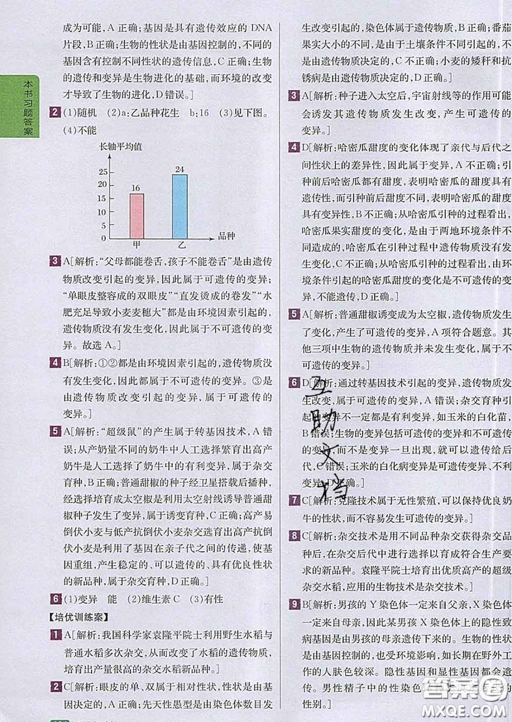 吉林人民出版社2020春尖子生學(xué)案八年級(jí)生物下冊(cè)人教版答案