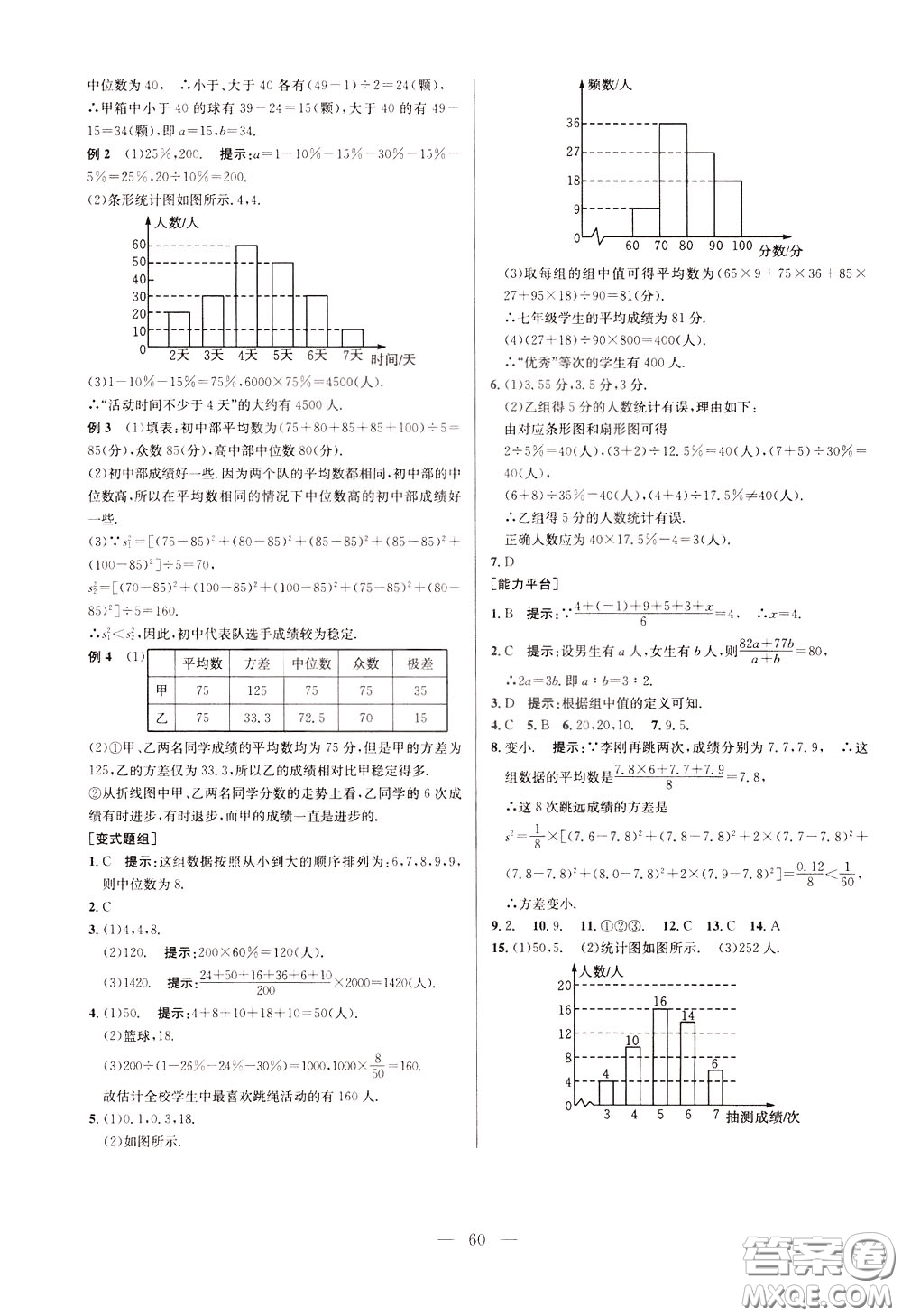 2020年培優(yōu)競(jìng)賽超級(jí)課堂8年級(jí)數(shù)學(xué)第八版參考答案