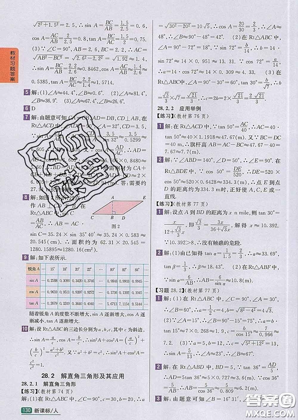 吉林人民出版社2020春尖子生學案九年級數(shù)學下冊人教版答案