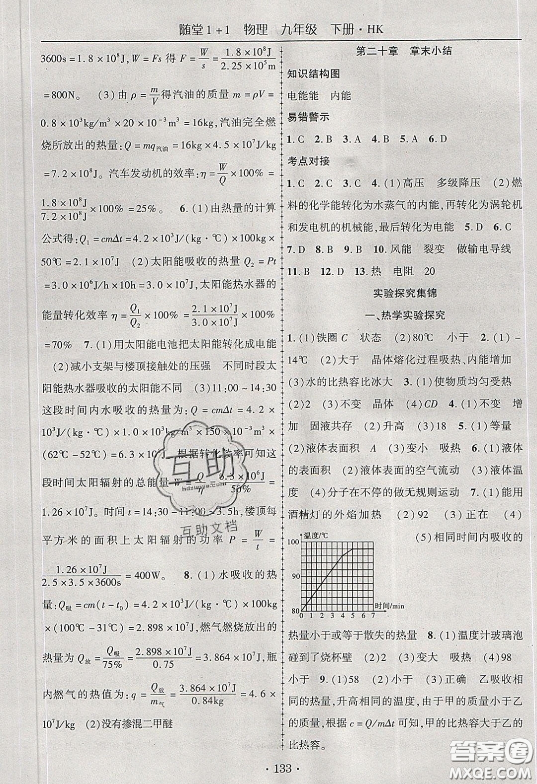 海韻圖書2020年春隨堂1+1導(dǎo)練九年級物理下冊滬科版答案