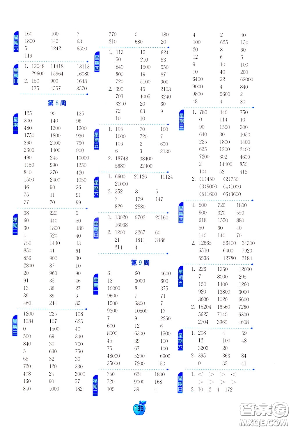 江蘇人民出版社2020年小學(xué)數(shù)學(xué)計(jì)算高手4年級(jí)下冊(cè)JSJY江蘇教育版參考答案